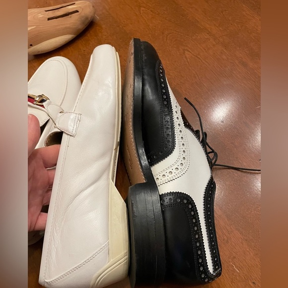Maus and Hoffman White Italian Horsebit Loafers 8.5 with trees main image 4